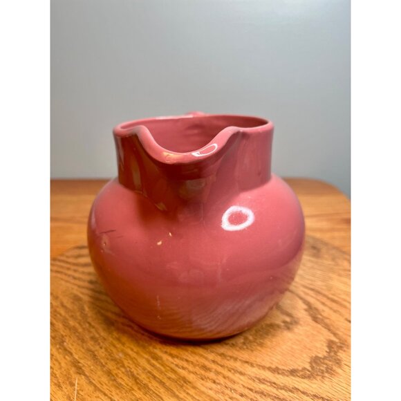 Vintage Bybee Pottery Mauve Pitcher Primitive Signed on Bottom From Kentucky - Picture 2 of 9